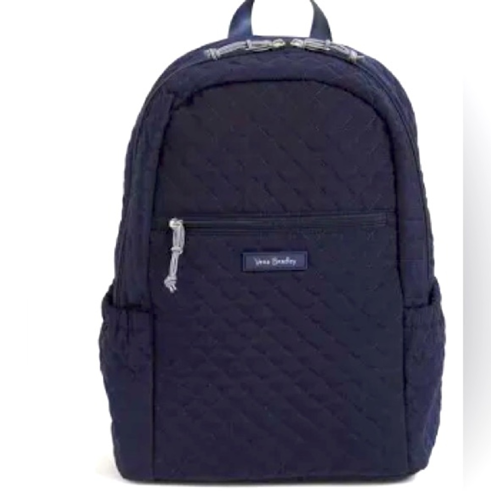 Vera Bradley Blue Quilted Backpack with Streamlined Design